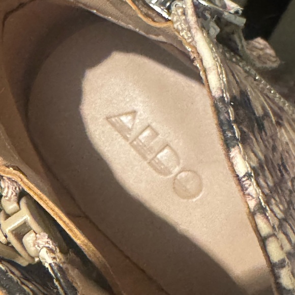 Aldo Leather Snakeskin Ankle Boots size 7.5 - Picture 8 of 11